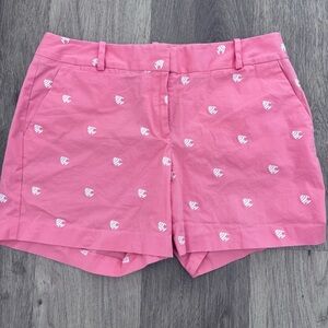 Talbots Pink Embroidered Fish Bermuda Shorts